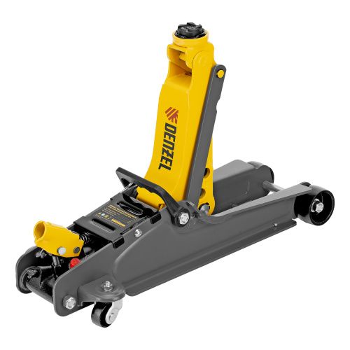 Домкрат гидравлический подкатной с фиксатором, 2,5 т,  85-385 мм, в пласт. кейсе Denzel купить в Москве с доставкой по всей России | ProtosMarket.ru