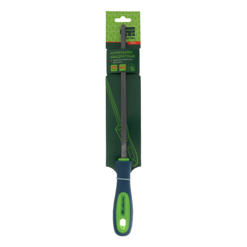 Напильник, 200 мм, квадратный, двухкомпонентная рукоятка, №2 Сибртех купить в Москве с доставкой по всей России | ProtosMarket.ru