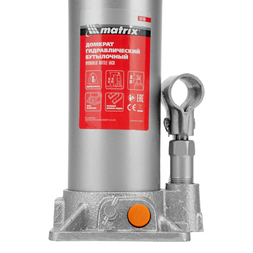 Домкрат гидравлический бутылочный, 8 т, h подъема 230-457 мм Matrix купить в Москве с доставкой по всей России | ProtosMarket.ru