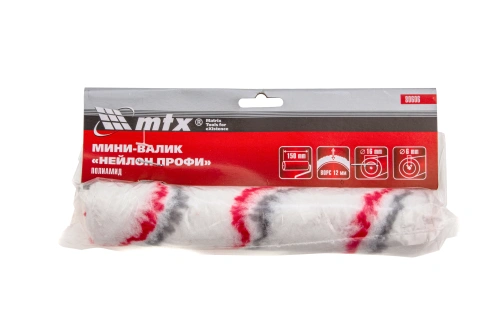 Мини-валик сменный, "Нейлон Профи", 150 мм, ворс 12 мм, D 16 мм, D ручки 6 мм, полиамид MTX купить в Москве с доставкой по всей России | ProtosMarket.ru