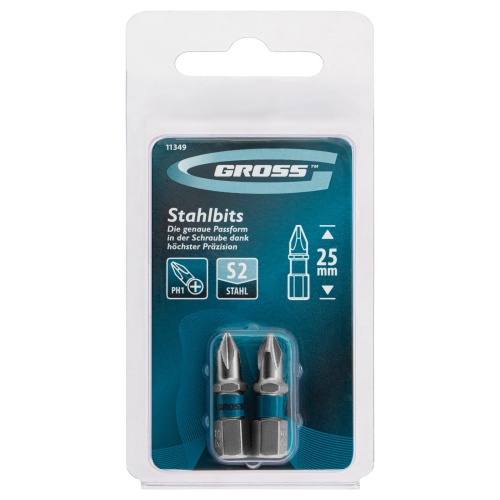 Бита РН1 х 25, сталь S2, 2 шт. Gross купить в Москве с доставкой по всей России | ProtosMarket.ru