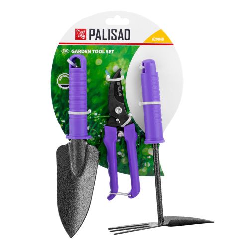 Набор садового инструмента с секатором, пластиковые рукоятки, 3 предмета, STANDARD Palisad купить в Москве с доставкой по всей России | ProtosMarket.ru