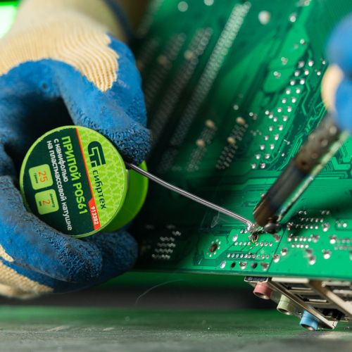 Припой с канифолью, D 2 мм, 25 г, POS61, на пластмассовой катушке Сибртех купить в Москве с доставкой по всей России | ProtosMarket.ru