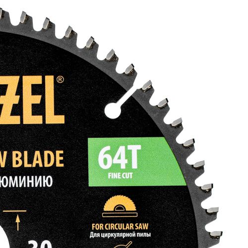 Пильный диск по алюминию ф190 х 30 мм, 64 зубьев Denzel купить в Москве с доставкой по всей России | ProtosMarket.ru