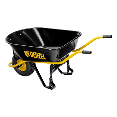 Тачка строительная, усиленная, объем 130 л, 230 кг, колесо 15х6.00-6 Denzel купить в Москве с доставкой по всей России | ProtosMarket.ru