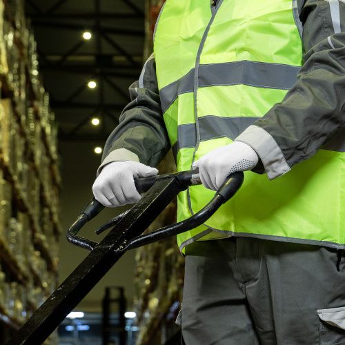 Перчатки Нейлон, ПВХ точка, 13 класс, белые, L купить в Москве с доставкой по всей России | ProtosMarket.ru