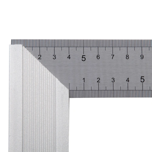 Угольник стальной 400 мм, нержавеющая сталь, градуировка, алюминиевое основание Denzel по ценам производителя в Москве с доставкой по всей России