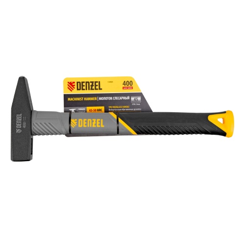Молоток слесарный, 400 г, кованый, фибергласовая рукоятка c TPR покрытием Denzel купить в Москве с доставкой по всей России | ProtosMarket.ru