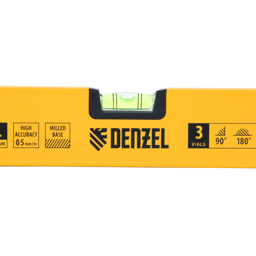 Уровень алюминиевый, магнит, фрезерованный, 3 глазка (1 зеркал.) 0,5 мм/м, 800 мм Denzel купить в Москве с доставкой по всей России | ProtosMarket.ru
