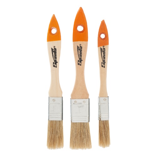 Набор кистей, 3 шт, плоские 1/2", 3/4", 1" Sparta купить в Москве с доставкой по всей России | ProtosMarket.ru