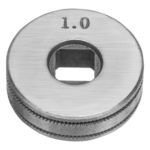 Подающий ролик, U профиль зубчатый под флюсовую проволоку 0,8-1мм посадка квадрат, 2 шт Denzel купить в Москве с доставкой по всей России | ProtosMarket.ru