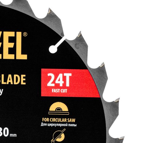 Пильный диск по дереву ф250 х 30 мм, 24 зубьев Denzel купить в Москве с доставкой по всей России | ProtosMarket.ru