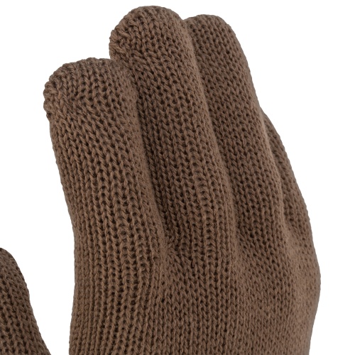 Перчатки трикотажные, акрил, двойные, коричневый, двойная манжета Россия Сибртех купить в Москве с доставкой по всей России | ProtosMarket.ru