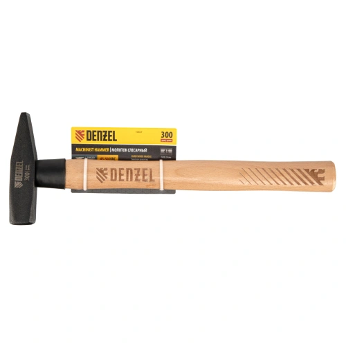 Молоток слесарный, 300 г, кованый квадратный боек, буковая рукоятка Denzel купить в Москве с доставкой по всей России | ProtosMarket.ru
