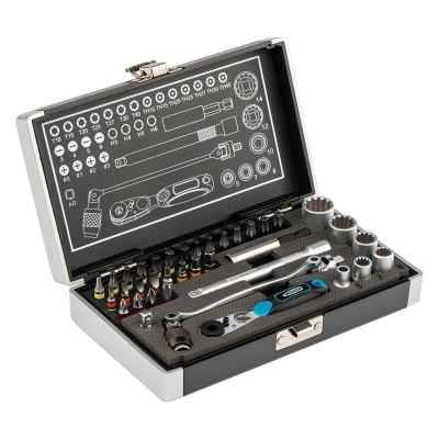 Набор бит и головок торцевых, 1/4, карданный ключ, трещотка, адаптер, S2, 37 шт. Gross купить в Москве с доставкой по всей России | ProtosMarket.ru