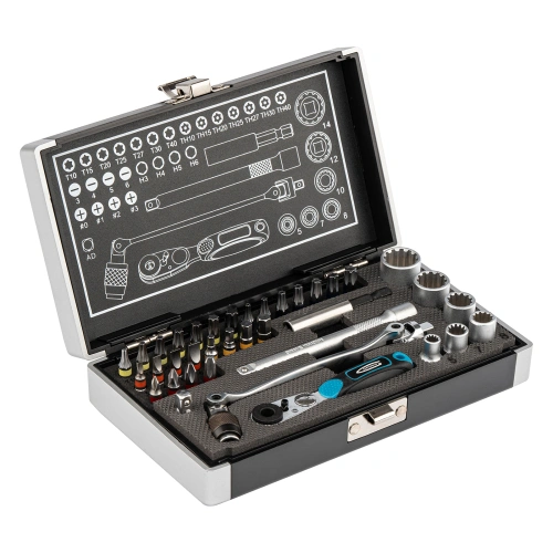 Набор бит и головок торцевых, 1/4, карданный ключ, трещотка, адаптер, S2, 37 шт. Gross купить в Москве с доставкой по всей России | ProtosMarket.ru