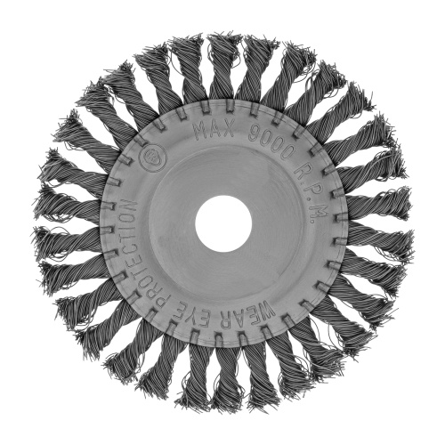 Щетка для УШМ 150 мм, посадка 22.2 мм, плоская, крученая металлическая проволока Сибртех купить в Москве с доставкой по всей России | ProtosMarket.ru