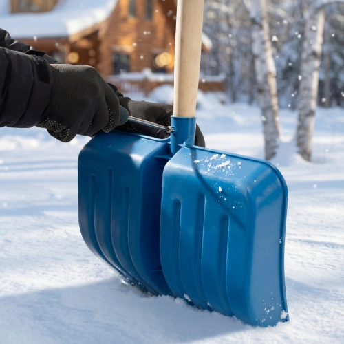 Лопата для уборки снега пластиковая, синяя, 420 х 425 мм, без черенка, Сибртех купить в Москве с доставкой по всей России | ProtosMarket.ru