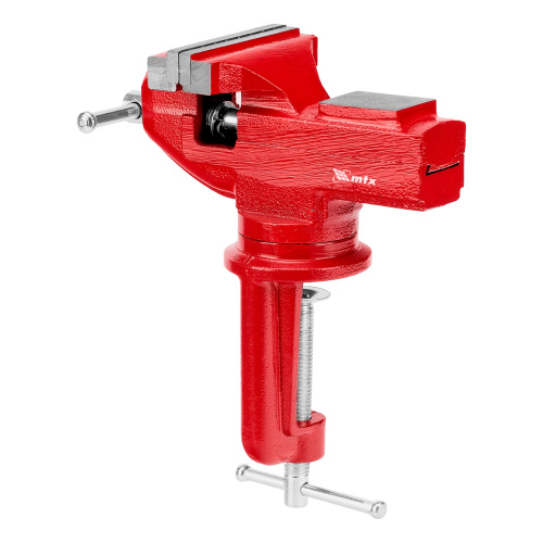 Тиски слесарные, 80 мм, настольные, поворотные, c наковальней MTX купить в Москве с доставкой по всей России | ProtosMarket.ru