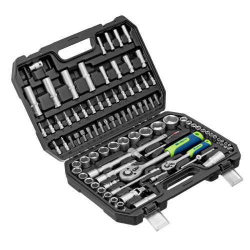 Набор инструментов, 1/2", 1/4", пластиковый кейс, 94 предмета// Сибртех купить в Москве с доставкой по всей России | ProtosMarket.ru