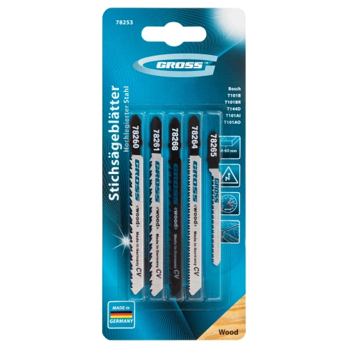 Набор полотен для электролобзика по дереву, 5 шт Gross купить в Москве с доставкой по всей России | ProtosMarket.ru