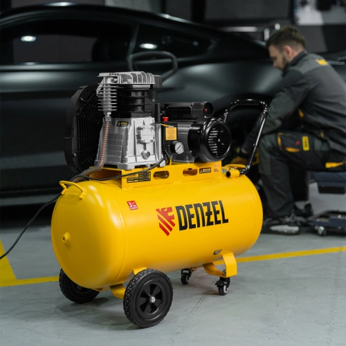 Компрессор воздушный рем. привод BCI 2200/100, 2,2 кВт, 100 литров, 420 л/мин Denzel по ценам производителя в Москве с доставкой по всей России