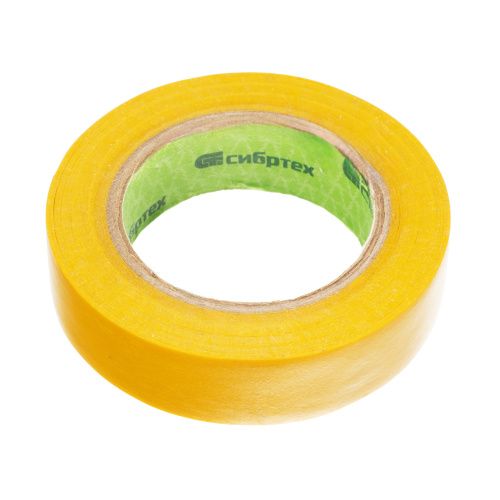 Изолента ПВХ, 15 мм х 10 м, желтая Сибртех купить в Москве с доставкой по всей России | ProtosMarket.ru