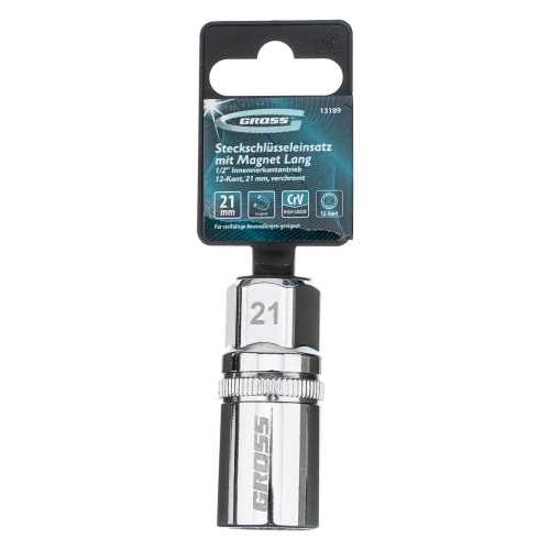 Головка торцевая свечная, магнитная, двенадцатигранная, 21 мм, под квадрат 1/2 Gross купить в Москве с доставкой по всей России | ProtosMarket.ru