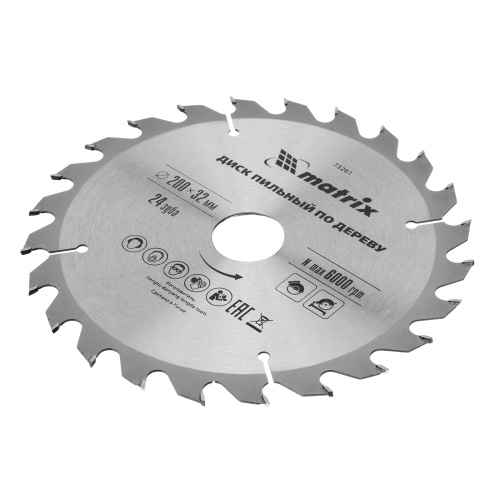 Пильный диск по дереву, 200 х 32 мм, 24 зуба, кольцо 30/32 Matrix Professional купить в Москве с доставкой по всей России | ProtosMarket.ru