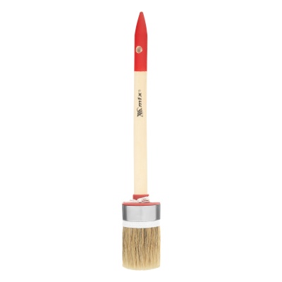 Кисть круглая, Профи №8 (35 мм), натуральная щетина, деревянная ручка MTX купить в Москве с доставкой по всей России | ProtosMarket.ru