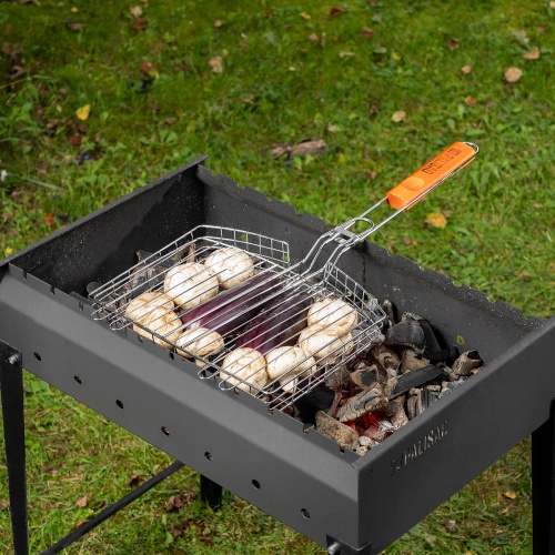 Решетка гриль 305 х 235 х 55 мм, объемная, хромированная Camping Palisad купить в Москве с доставкой по всей России | ProtosMarket.ru