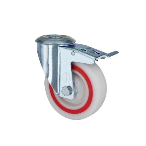 Колесо полипропиленовое под болт с тормозом EM04 MBTM 100 F купить в Москве с доставкой по всей России | ProtosMarket.ru