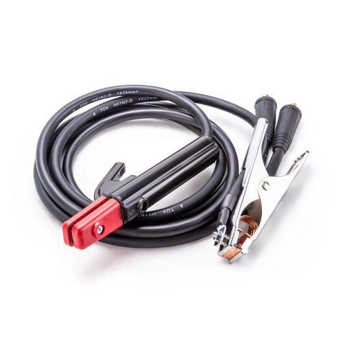 Кабели сварочные дл.2м, разьем 25мм2, электрододержатель, зажим. купить в Москве с доставкой по всей России | ProtosMarket.ru