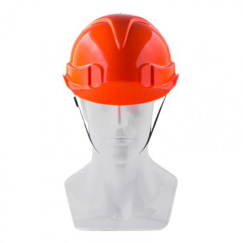 Каска защитная с храповым механизмом, Европласт, оранжевая Сибртех купить в Москве с доставкой по всей России | ProtosMarket.ru