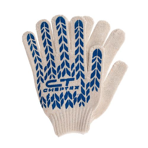 Перчатки х/б, ПВХ покрытие, "Протектор" 7 класс Сибртех купить в Москве с доставкой по всей России | ProtosMarket.ru