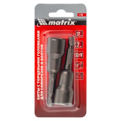 Биты с торцевыми головками 12 мм, 65 мм, 2 шт. Matrix купить в Москве с доставкой по всей России | ProtosMarket.ru