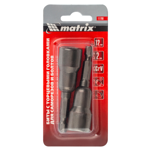 Биты с торцевыми головками 12 мм, 65 мм, 2 шт. Matrix купить в Москве с доставкой по всей России | ProtosMarket.ru