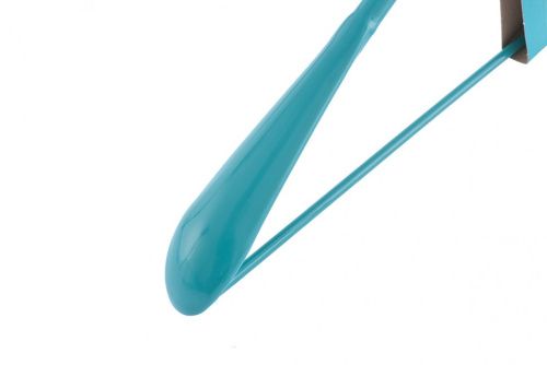 Вешалка метал для верхней одежды с прорезиненным противоскользящим покрытием 45 см, бирюзовая Elfe купить в Москве с доставкой по всей России | ProtosMarket.ru