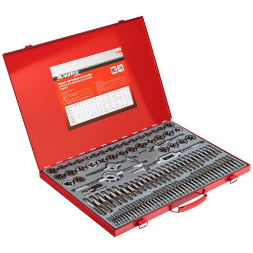 Набор метчиков и плашек М2-М18, 110 шт, металлический кейс Matrix купить в Москве с доставкой по всей России | ProtosMarket.ru