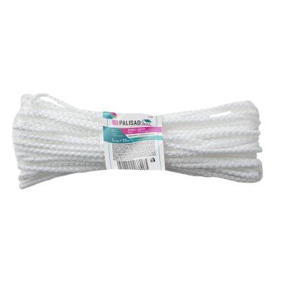 Шнур бельевой полипропиленовый с сердечником, 5 мм, L 15 м, белый, Home Palisad купить в Москве с доставкой по всей России | ProtosMarket.ru