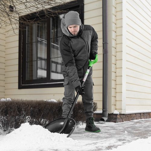 Лопата для уборки снега пластиковая, 400х417х1390 мм, алюминиевый черенок Palisad купить в Москве с доставкой по всей России | ProtosMarket.ru