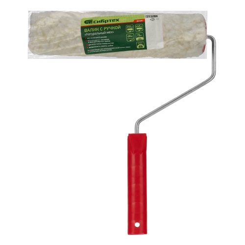 Валик "Натуральный мех", в сборе, 250 мм, D 48 мм, D ручки 6 мм, крепление шплинтом Сибртех купить в Москве с доставкой по всей России | ProtosMarket.ru