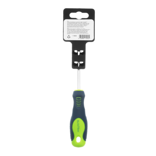 Отвертка, SL5 х 75 мм, CrV, двухкомпонентная рукоятка Сибртех купить в Москве с доставкой по всей России | ProtosMarket.ru