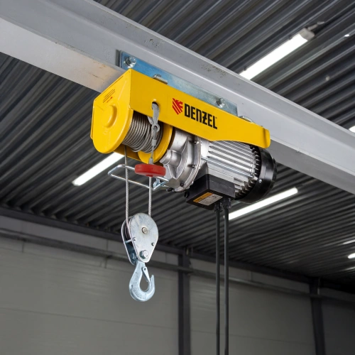 Тельфер электрический TF-500, 0.5 т, 1020 Вт, высота 12 м, 10 м/мин Denzel по ценам производителя в Москве с доставкой по всей России