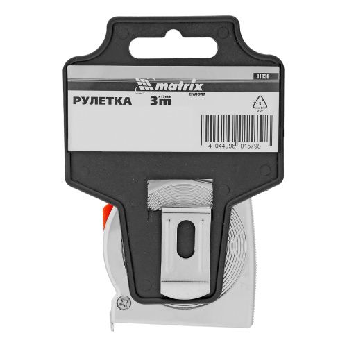 Рулетка Chrom,3 м x 13 мм,хромированный корпус Matrix купить в Москве с доставкой по всей России | ProtosMarket.ru