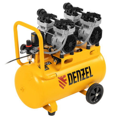 Компрессор безмасляный, малошумный DLS 1500/50, 1500 ВТ, 2x750, 50 л, 260 л/мин Denzel купить в Москве с доставкой по всей России | ProtosMarket.ru