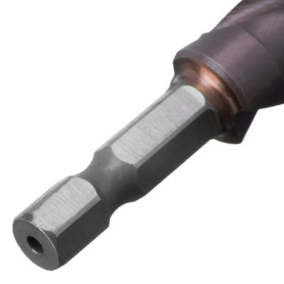 Сверло ступенчатое 4-5-6-7-8-9-10-11-12 мм, Р6М5К5, 6-гр. хвостовик Denzel купить в Москве с доставкой по всей России | ProtosMarket.ru