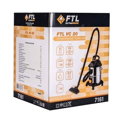 Строительный пылесос FTL VC 20 купить в Москве с доставкой по всей России | ProtosMarket.ru