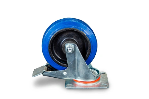 Колесо поворотное резина SRCLb 55 125 мм с тормозом (F) по ценам производителя в Москве с доставкой по всей России