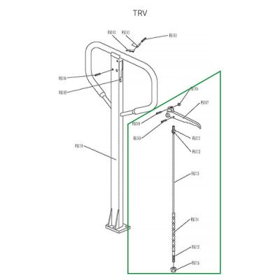 Тяга цепная в сборе для ручки TRV купить в Москве с доставкой по всей России | ProtosMarket.ru